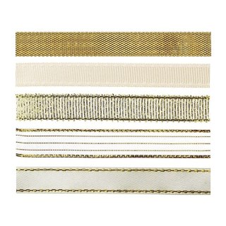 Wstążka Craft-Fun Series 5 wzorów 10x2 [mm x m] złota Titanum (709062（złota))