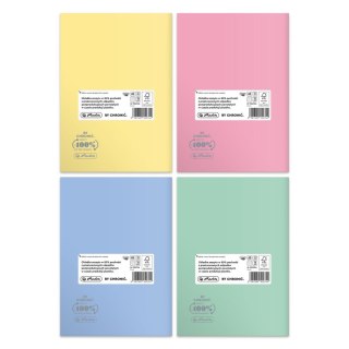 Zeszyt Pastel Colors Eco PP 9552746 A5 60k. 70g krata Herlitz (400197972)