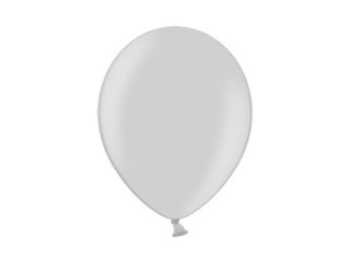 Balon gumowy metalizowany 100 szt srebrny 12cal Partydeco (12M-061)