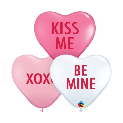 Balon kształty serca mix 50 szt Godan (97266)