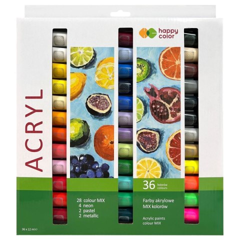 Farba akrylowa kolor: mix 12ml Happy Color (HA 7370 0012-K36)