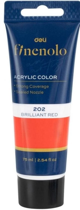 Farba olejna FINENOLO CZERWONA 75ml kolor: czerwony 75ml Deli (EC75-_BE)