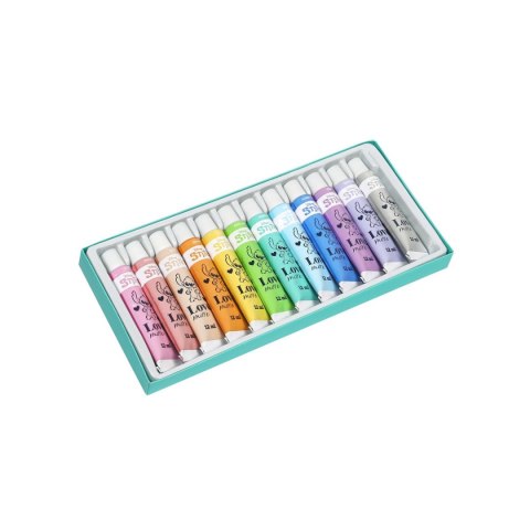 Farba tempera Stitch kolor: mix 12ml 12 kolor. Patio (91965PTR)