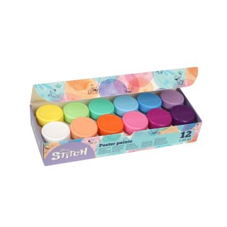 Farby plakatowe Stitch Pastelowe kolor: mix 20ml 12 kolor. Patio (91972PTR)