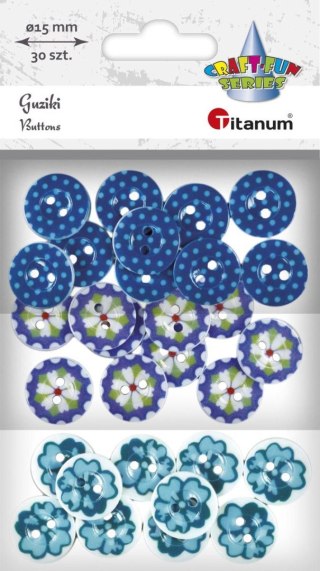 Guziki Craft-Fun Series plastikowe mix 30 szt Titanum (191086)