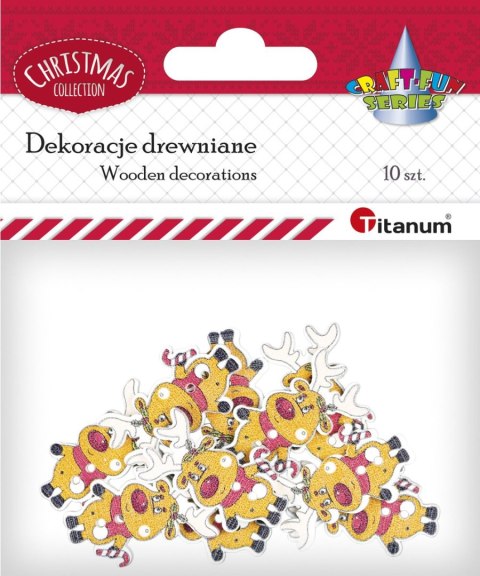 Guziki Craft-Fun Series renifery mix 10 szt Titanum (MTCR-WDC945)