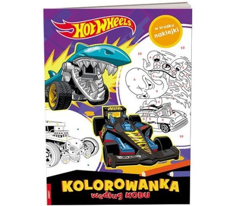 Książka dla dzieci Hot Wheels™. Kolorowanka według kodu Ameet (KKO 1601)