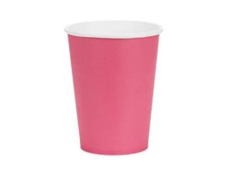 Kubek jednorazowy ciemny róż papier 250ml Partydeco (KPP90-006-EU1)