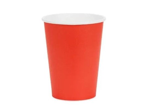 Kubek jednorazowy czerwony papier 250ml Partydeco (KPP90-007-EU1)
