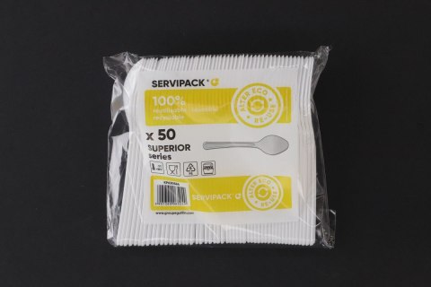 Łyżka wielokrotnego użytku BIAŁA wielkokrotnego uzytku 50 szt (nd)