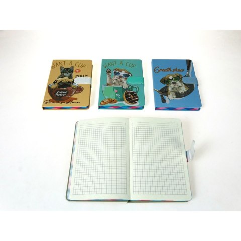 Notes (notatnik) z zapięciem magnetycznym A5 krata [mm:] 190x130 Adar (571686)