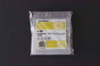 Nóż jednorazowy przeźroczysty wielkokrotnego uzytku 50 szt Gabi-Plast