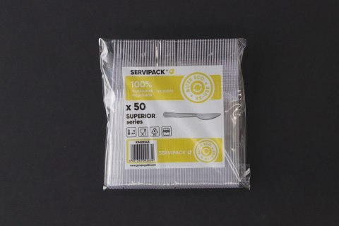 Nóż jednorazowy przeźroczysty wielkokrotnego uzytku 50 szt Gabi-Plast