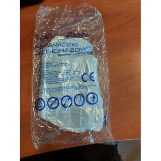 Rękawiczki jednorazowe foliowe 100 szt (nd)