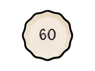 Talerz jednorazowy Hello 60 papier śr. 180mm 6 szt Partydeco (TPP61-60)