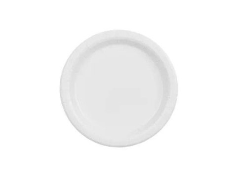 Talerz jednorazowy biały papier śr. 180mm 6 szt Partydeco (TPP90-008)