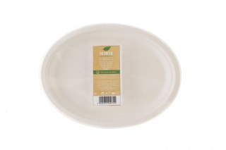 Talerz jednorazowy trzcina cukrowa owal 26x19cm papier 6 szt Arpex (KG9755)