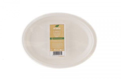 Talerz jednorazowy trzcina cukrowa owal 26x19cm papier 6 szt Arpex (KG9755)