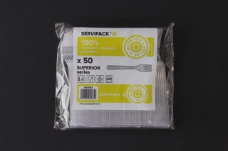 Widelec wielokrotnego użytku przeźroczysty wielokrotnego użytku 50 szt (nd)