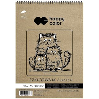 Blok artystyczny szkicownik młody artysta A5 90g 60k Happy Color (HA 3809 1520-M60)