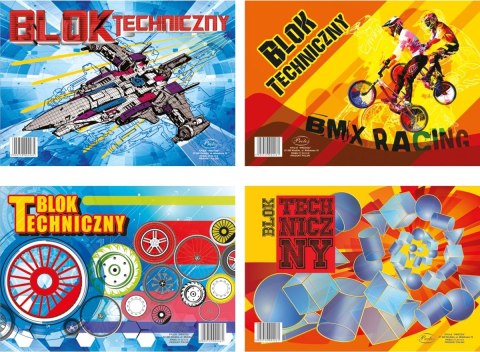 Blok techniczny A4 biały 10k Protos