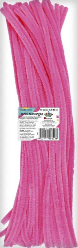 Drucik Craft-Fun Series kreatywny kolor: różowy mocny 300mm 50 szt Titanum (T3802)