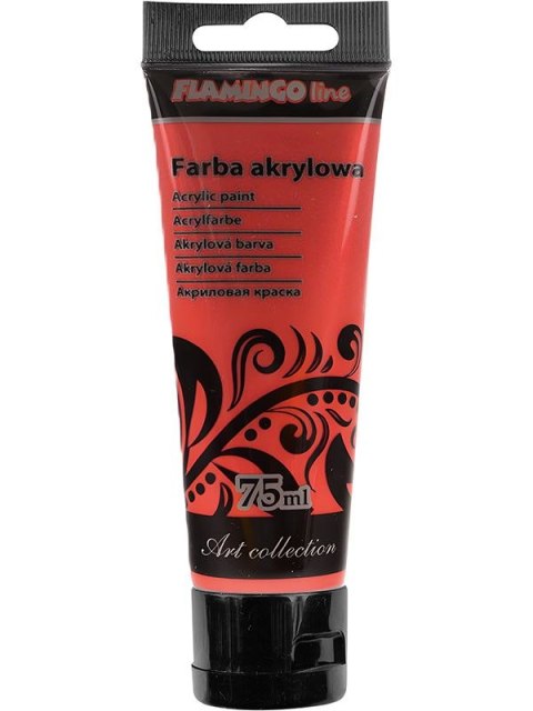 Farba akrylowa perłowy kolor: perłowy czerwone wino 75ml Flamingo Line (826)