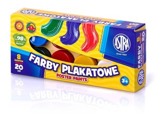 Farby plakatowe kolor: mix 20ml 8 kolor. Astra (83112903)