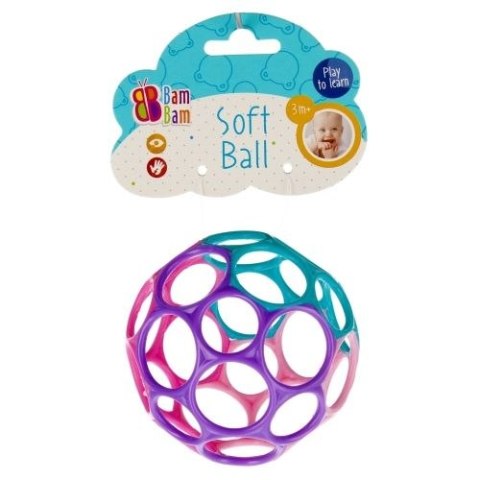 Gryzaczek gumowa kula pastelowa Bam Bam (515061)