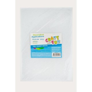 Ozdoba filcowa 20x30x5szt biały 20x30 Craft with Fun (439314)