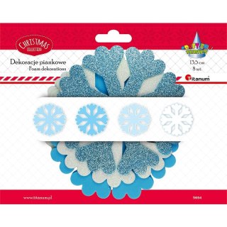 Ozdoba piankowa Craft-Fun Series płatki śniegu 8 szt Titanum (5694)