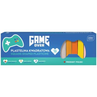 Plastelina 16 kol. GAME OVER kwadratowa 5902277327208 mix Interdruk (16 kol)