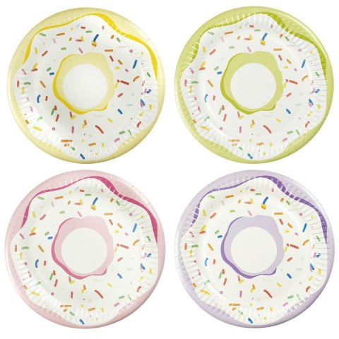 Talerz jednorazowy pączki papier śr. 180mm 8 szt Arpex (D6042F)