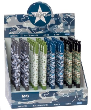 Długopis Army wkład niebieski 0,7mm M&G (MG ABP827R1 KP40)