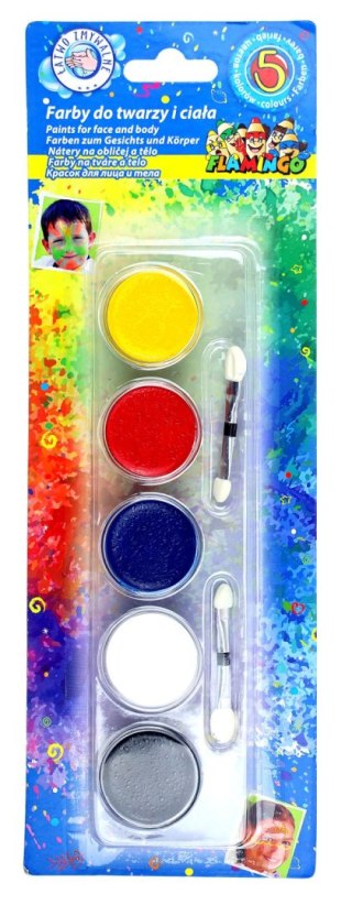 Farba do malowania twarzy duże 5 kolor. Flamingo