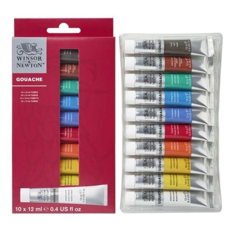 Farba gwasz 12ml 10 kolor. Winsor (890001)