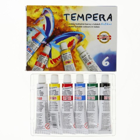 Farba tempera kolor: mix 16ml 6 kolor. Koh-I-Noor