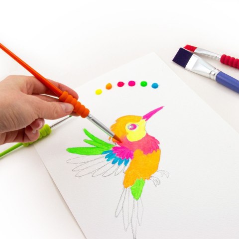 Farby akwarelowe Neonowe 12ml 12 kolor. Kidea (FAAN12KA)