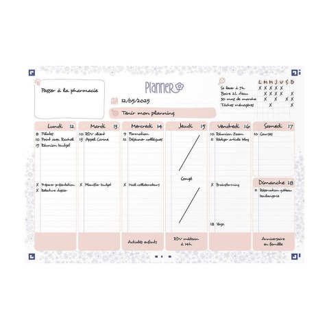 Kalendarz biurkowy Floral Oxford (400186601)