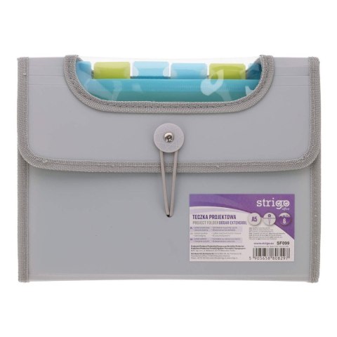 Koszulki na dokumenty Vfile A5 z 6 przekładkami A5 Strigo (SF99)