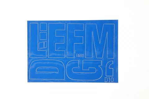 Litery samoprzylepne niebieski Farro