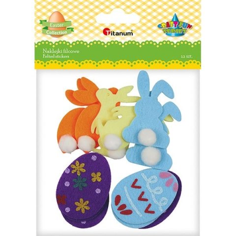 Ozdoba filcowa Craft-Fun Series Wielkanoc zajączki i pisanki Titanum (5005)