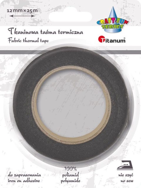 Taśma specjalnego przeznaczenia Craft-Fun Series Taśma termiczna 12x25 [mm x m] czarna Titanum
