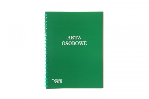 Teczka do akt osobowych ABCDE niezadrukowana A4 zielony karton Warta (1824-339-094)