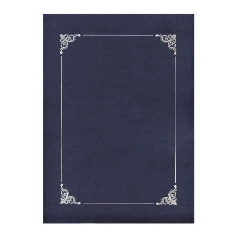 Teczka ofertowa ozdobna na dyplom ze złotą ramką A4 kolor: granatowy Galeria Papieru (220411)