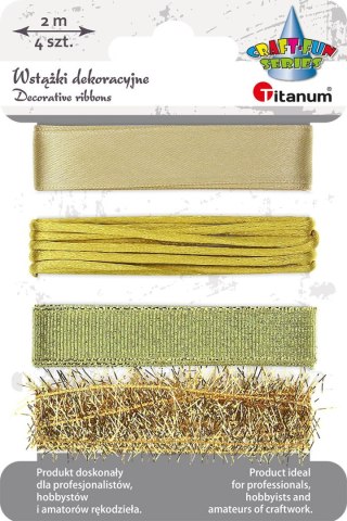 Wstążka Craft-Fun Series 4 wzoryx2 [mm x m] złota Titanum (709046)