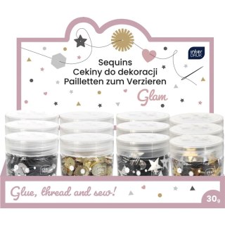 Cekiny GLAM 30G mix 30g Interdruk