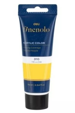 Farba olejna FINENOLO ŻÓŁTA kolor: żółta 75ml 1 kolor. Deli (EC75-_WH)