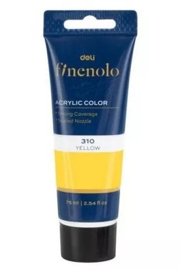 Farba olejna FINENOLO ŻÓŁTA kolor: żółta 75ml 1 kolor. Deli (EC75-_WH)