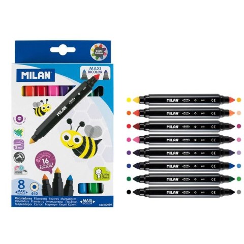 Flamaster Maxi Bicolor 8 kol. Milan (80090)